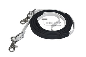 ชุดบังเหียนแบบคล้องคอหนังสีขาวดูทนทานต่อความอดทนในการขี่ม้าบังเหียนซักได้ - Product Image 5