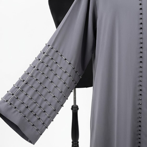 Abaya musulmane pour femmes, design élégant, couvrante, formelle, modeste, respirante, légère, en mousseline, longueur au sol, toutes saisons - Product Image 5