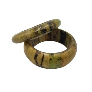New Handmade <b>Jade</b> Resin <b>Bangle</b> Bracelet Set Multicolor Green Brown Marbled Pattern Unisex Fashion Jewelry Parties for Woman - Product Image 1