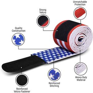 Genouillères de musculation unisexes de 78 pouces avec logo personnalisé, vente en gros de genouillères respirantes et résistantes pour l'entraînement en force - Product Image 2