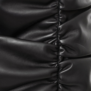 Women's <b>High</b> Waist Faux Leather Mini Pencil Skirt Ruched Shiny Solid Sexy Club Style All Seasons Wear - Product Image 6