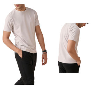 เสื้อยืดคอกลมสีพื้นคุณภาพสูง ผ้าฝ้าย 100% สตรีทแวร์  รับสกรีนโลโก้ ปักลาย  ไซส์ใหญ่สำหรับผู้ชาย - Product Image 1