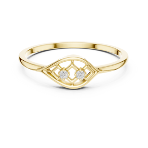แหวนเพชรทรงกลมแบบคลาสสิกเรียบง่ายสำหรับผู้หญิง ทองคำแท้ 14k สามารถสวมซ้อนกันได้ เหมาะสำหรับเป็นของขวัญ งานหมั้น วันครบรอบแต่งงาน - Product Image 1