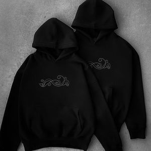 เสื้อฮู้ดดี้ผู้ชายคุณภาพสูง ผ้าฝ้ายฟลีซ 100% กันลม ตกแต่งด้วยคริสตัล ออกแบบเองได้ สวมใส่สบายในฤดูหนาว ระบายอากาศได้ดี เป็นมิตรกับสิ่งแวดล้อม มีกระเป๋า - Product Image 6