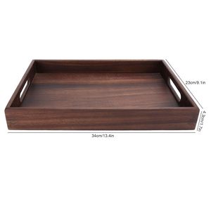 Bandeja de madera con asa de metal, bandeja de cocina, bandeja rústica, bandeja de madera dura, bandeja decorativa, bandeja para comida, bandeja para té - Product Image 2