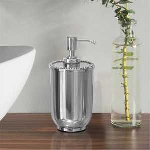Distributeur de lotion finition chrome pour lavabo, présentoir de comptoir, facile à transporter, design moderne, décoration de salle de bain à domicile - Product Image 6