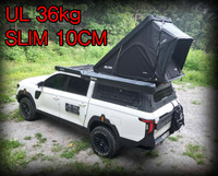 Tente de toit ultra légère 36 kg, fine (10 cm), en aluminium léger, tente tout-terrain, tente pour remorque, tente pop-up, tente de toit pour voiture.
