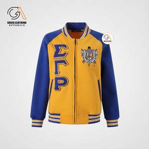 เสื้อแจ็คเก็ตเลตเตอร์แมน Sigma Gamma Rho ผ้าขนสัตว์หนาน้ำหนักมาก ระบายอากาศได้ดี สำหรับทุกฤดู - Product Image 5