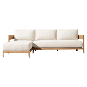 Luxury The Langham Teak Outdoor <b>Sofa</b> Modern Hotel Resort Villa Patio Lounge Couch Scandinavian Garden Furniture - Product Image 5