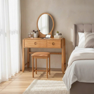 Wood <b>dressing</b> <b>table</b> set 2 drawers storage <b>table</b> Modern bedroom furniture TAFOCO <b>dressing</b> <b>table</b> - Product Image 5