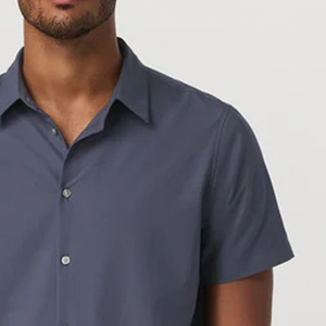 Men T Shirt With Turn <b>Down</b> Collar And Solid Color Button Closure Stylish Design For Bulk Buyers OEM Service Design / Custom Logo - Product Image 4