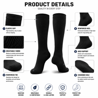 Chaussettes de compression respirantes pour soulever des poids, antidérapantes, pour la musculation, le fitness, la gym, chaussettes de cheville