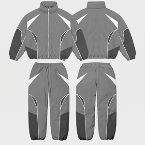 Ensemble de survêtement imperméable pour homme, respirant, à séchage rapide, 2 pièces, coupe-vent, tenue de sport, veste et pantalon d'entraînement athlétique - Product Image 3
