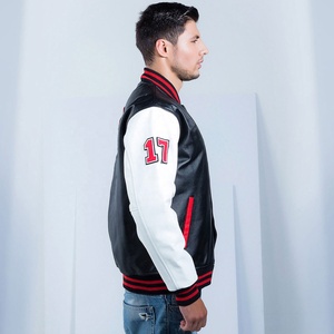Oem Manufacturer High Quality College Letterman Varsity Jacket Custom Embroidery Patches Leather Sleeves Winter Jacket <b>Men</b> - Product Image 2