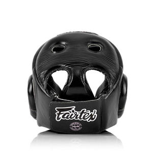 อุปกรณ์ป้องกันศีรษะสำหรับชกมวย Fairtex สีแดง ทำจากหนัง ป้องกันเต็มใบหน้า สำหรับฝึกซ้อม เหมาะสำหรับทุกเพศ - Product Image 5