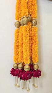 Wedding Floral Hanging Garland Fabric <b>Flower</b> Rope Pendant Entryway Stage Decoration Event Decor Indian Decoration Fabric Jasmine - Product Image 2