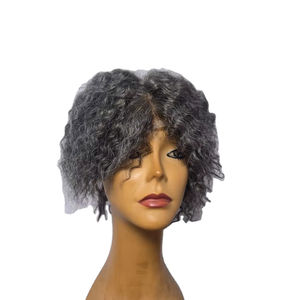 Peluca Completa de Cabello Humano 100% Natural con Cabello Rizado Indio Remy - Product Image 1