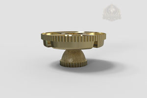 Cuenco de lujo para servir frutos secos, soporte para servir dátiles de Ramadán, diseño Majlis Palestina, bandeja dorada premium de acero inoxidable y vidrio. - Product Image 3