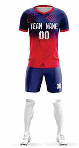 Nouvelle mode, ensemble de maillots de football pour hommes avec impression numérique personnalisée, polyester à séchage rapide, manches courtes, uniforme de sport - Product Image 5