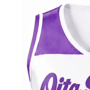 Maillot de cheerleading sans manches sublimé violet, tenue de sport athlétique pour l'entraînement et la compétition - Product Image 4