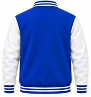 Veste de baseball varsity en laine pour homme, manches en cuir, patch en chenille, logo personnalisé, poignets côtelés rayés, veste bomber pour homme