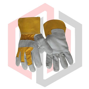 Gants de travail en cuir de vache, tissu jaune, antistatiques, sans silicone, souples, flexibles, respirants, durables, confortables, pour la lutte contre les incendies - Product Image 3