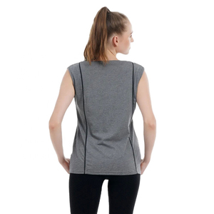 Best Selling Eco-Friendly Casual <b>Jersey</b> Quick Dry Moisture Wicking Women Tank Top O-Neck Solid Lightweight Breathable - Product Image 4