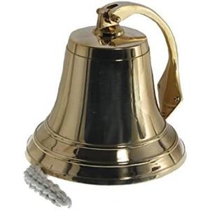 Cloche de bateau en laiton de style nautique pour la décoration intérieure, facile à fixer au mur, cloches de porte sur mesure, couleur or, technique de moulage à la main - Product Image 3