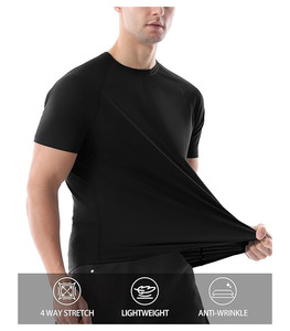 T-shirt Homme Col V Noir Uni 2025/2026 en Coton Doux et Respirant pour Tenue Décontractée Impression Personnalisée - Product Image 4