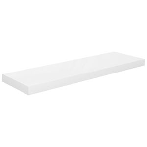 2 PCS High <b>Gloss</b> <b>White</b> Floating Wall <b>Shelves</b> 31.5"x9.3"x1.5" MDF Display <b>Shelves</b> - Product Image 3