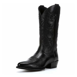 High Quality Custom Men's Cowhide Leather Cowboy <b>Boots</b> With British Lace-up Platform New Horse - Product Image 6