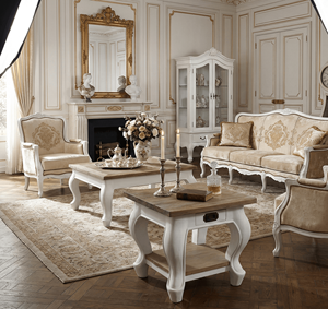 Mesa de Centro Moderna de Madera Maciza Ello con 1 Cajón de Almacenamiento, Acabado Natural en Madera de Teca, Muebles Minimalistas para Sala de Estar - Product Image 4