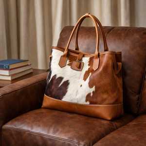 Sac de transport pour cheveux en cuir véritable imperméable de haute qualité pour femme, avec fermeture éclair, couleur unie, idéal printemps, été, hiver - Product Image 2