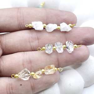 Natural Raw Garnet Bead Necklace Gold Plated Cable Chain Handmade Birthstone Gemstone Jewelry Gift for Women Wife <b>Girlfriend</b> - Product Image 2