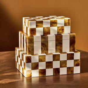 Quality Design Mother of Pearl Jewellery Box Luxury Resin MOP Decorative Storage Box MOP Inlay Box at very <b>low</b> wholesale price - Product Image 1