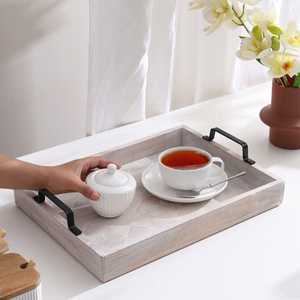 Flatware Rectangle Acacia Wood Serving Tray Wooden Kitchen Accessories Food Decorative Tray Natural Wooden Serving Trays - Product Image 3