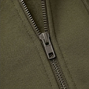 Sudadera con capucha de hombre con cremallera completa, ajuste clásico, manga larga, informal, de peso pesado, color liso, con cordón ajustable - Product Image 5
