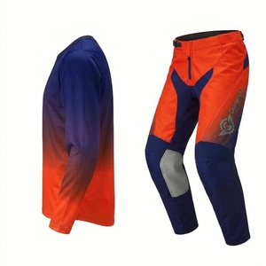 Conjunto de Pantalones y Jersey de Motociclismo Guruna Z Rojo Unisex de Poliéster/Algodón, Ropa de Motociclismo Transpirable, Impermeable, Resistente al Viento y de Secado Rápido - Product Image 4