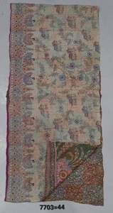 Étoles en soie pure vintage avec broderie Kantha et motifs circulaires lourds - Product Image 5