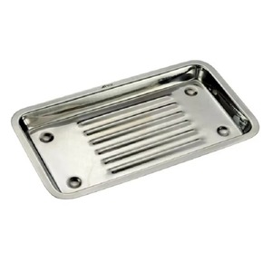 Plateau à fraises de haute qualité pour instruments chirurgicaux, 190x100x20mm, en acier inoxydable, manuel, réutilisable, par Mahfooz Instruments - Product Image 2