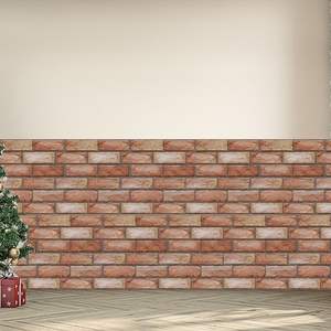 10 pièces de panneaux muraux 3D en briques rouges à coller, auto-adhésifs, amovibles, carreaux de métro pour la maison, la cuisine, la salle de bain - Product Image 3