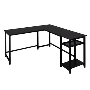 Scrivania per Computer in Truciolato Nero 140cm, Componibile con Triamina, a L Angolare, Progettata per Comfort e Funzionalità - Product Image 5