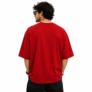 Wholesale Men's Halloween T Shirt Red Oversized Cotton Tee Grim Reaper Skull Pumpkin Bat Graphic Print Short Sleeve Gothic Shirt - Product Image 4