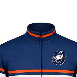 <b>Men</b> Navy Blue Orange Hockey Activewear <b>Jacket</b> Polyester Sports <b>Jacket</b> Athletic Training Wear Team Uniform Outdoor Match - Product Image 3
