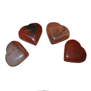 Worthbuy-pierres en forme de cœur cornaline, pierres pour la guérison