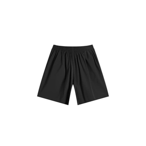 <b>Mens</b> Black Solid Color <b>Bermuda</b> <b>Shorts</b> Elastic Waist Quick Dry Woven Casual Mid Rise Style and casual wear - Product Image 1
