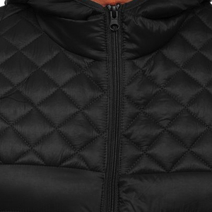 <b>Men's</b> <b>Black</b> Hooded Quilted <b>Vest</b> Windproof Casual Outerwear Polyester Wadding Zipper Closure Solid Color Regular Length - Product Image 5