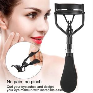 Recourbe-cils professionnel en acier inoxydable noir, outil de recourbement des cils en silicone souple, anneau antidérapant pour les doigts, convient à toutes les formes et tailles de yeux - Product Image 5
