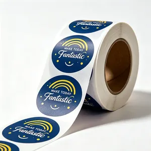 Pegatinas de PVC Transparente con Logotipo Personalizado, Vinilo Holográfico para Velas y Manualidades - Product Image 1