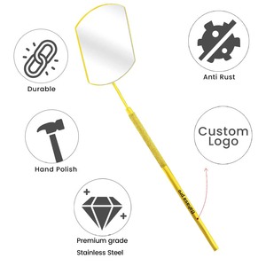Miroir grossissant à long manche pour vérifier les extensions de cils, outils de maquillage, fournisseur de miroirs à cils en acier inoxydable - Product Image 2